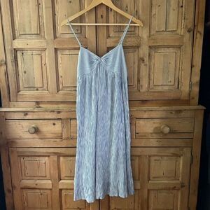 Forever‎ 21 Medium Blue White Striped Dress Summer Tank Lightweight